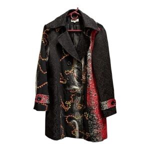 Womens Papillon Mixed Fiber Art Coat, Sz L